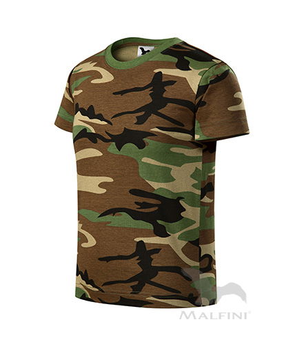 Camouflage T-Shirt Kinder camouflage braun 134 cm/8 Jahre