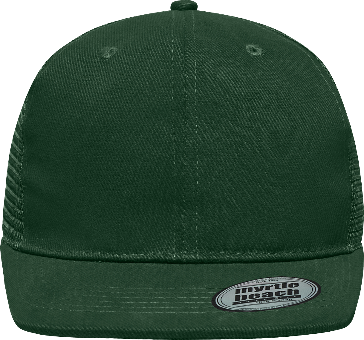 6 Panel Flat Peak Cap darkgreen One Size