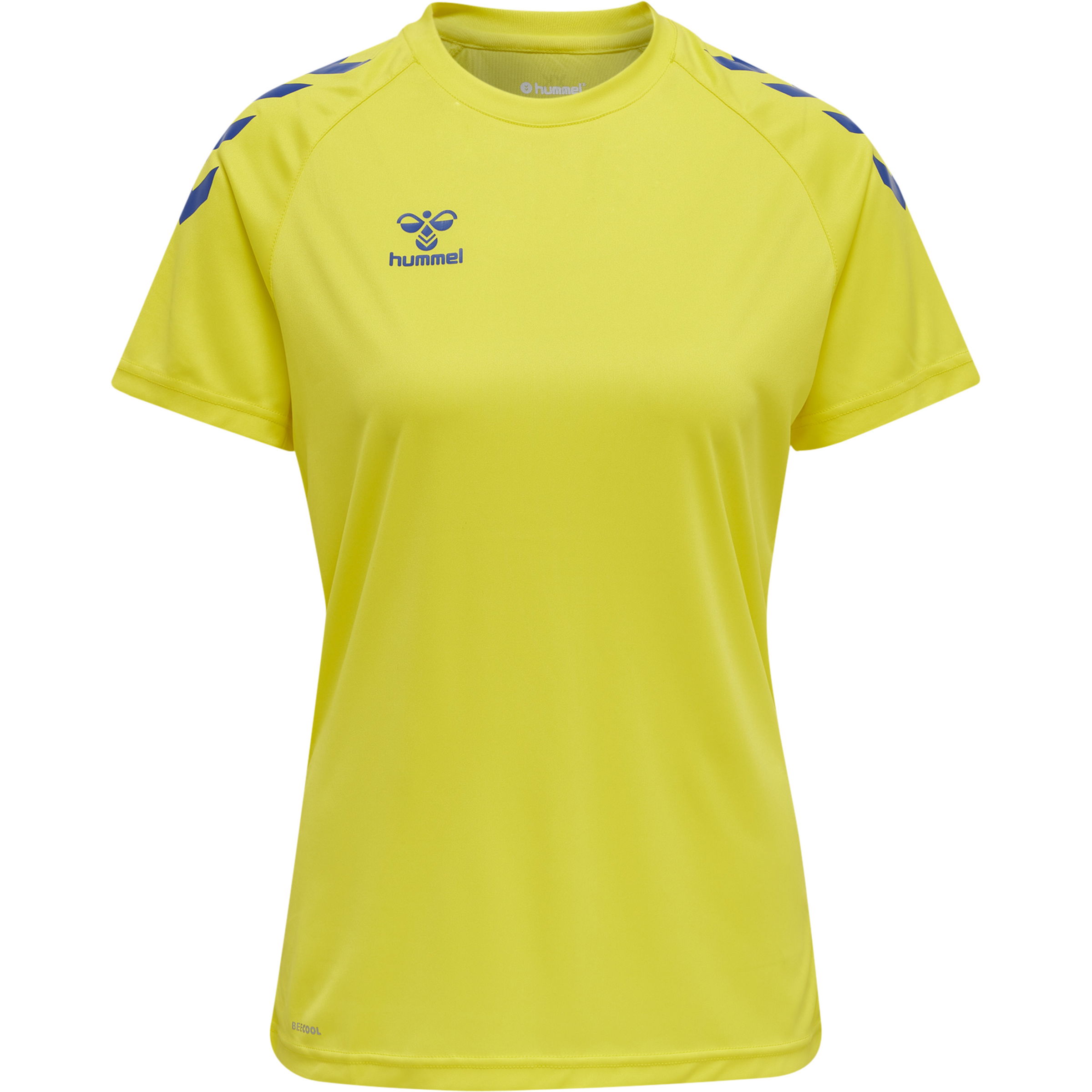 hmlCORE XK CORE POLY TEE  S/S WOMAN blazing yellow/true blue XS