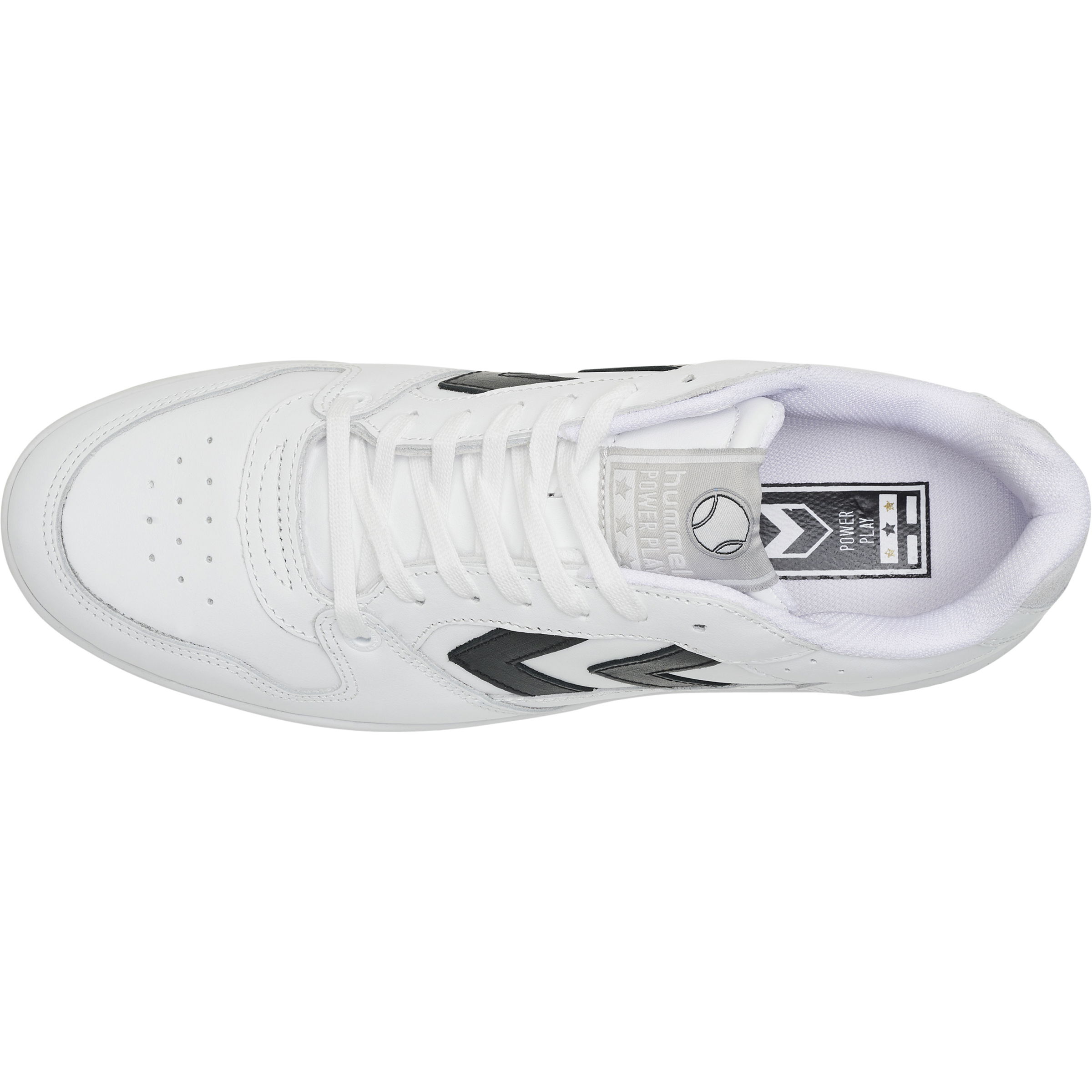 POWER PLAY LEATHER white/black/grey 36