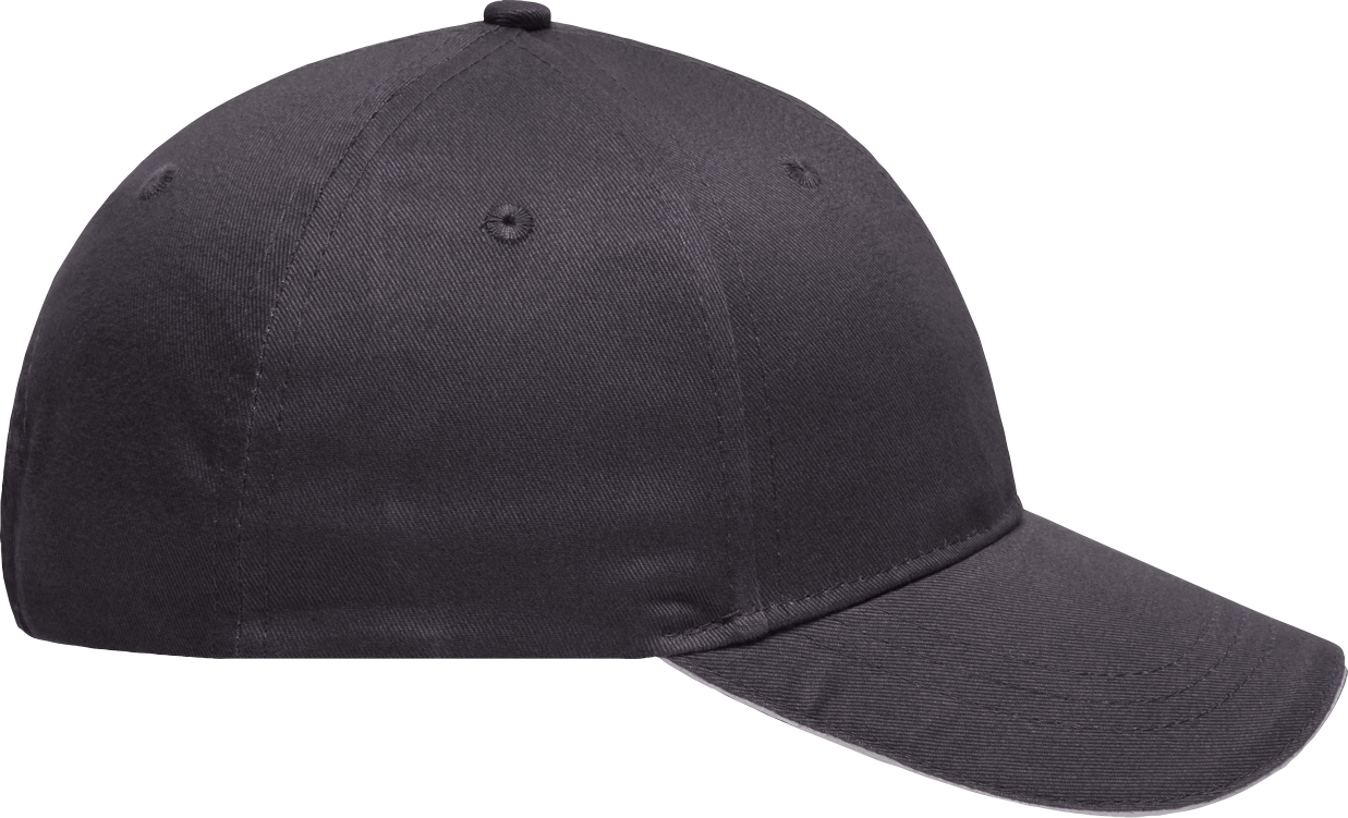 6 Panel Brushed Sandwich Cap carbon/lightgrey One Size