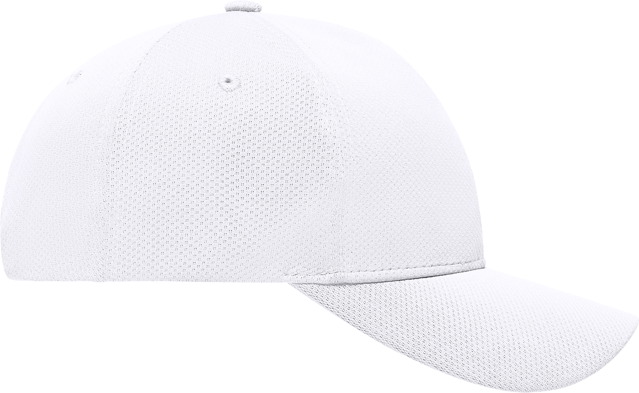 6 Panel Sport Mesh Cap white One Size
