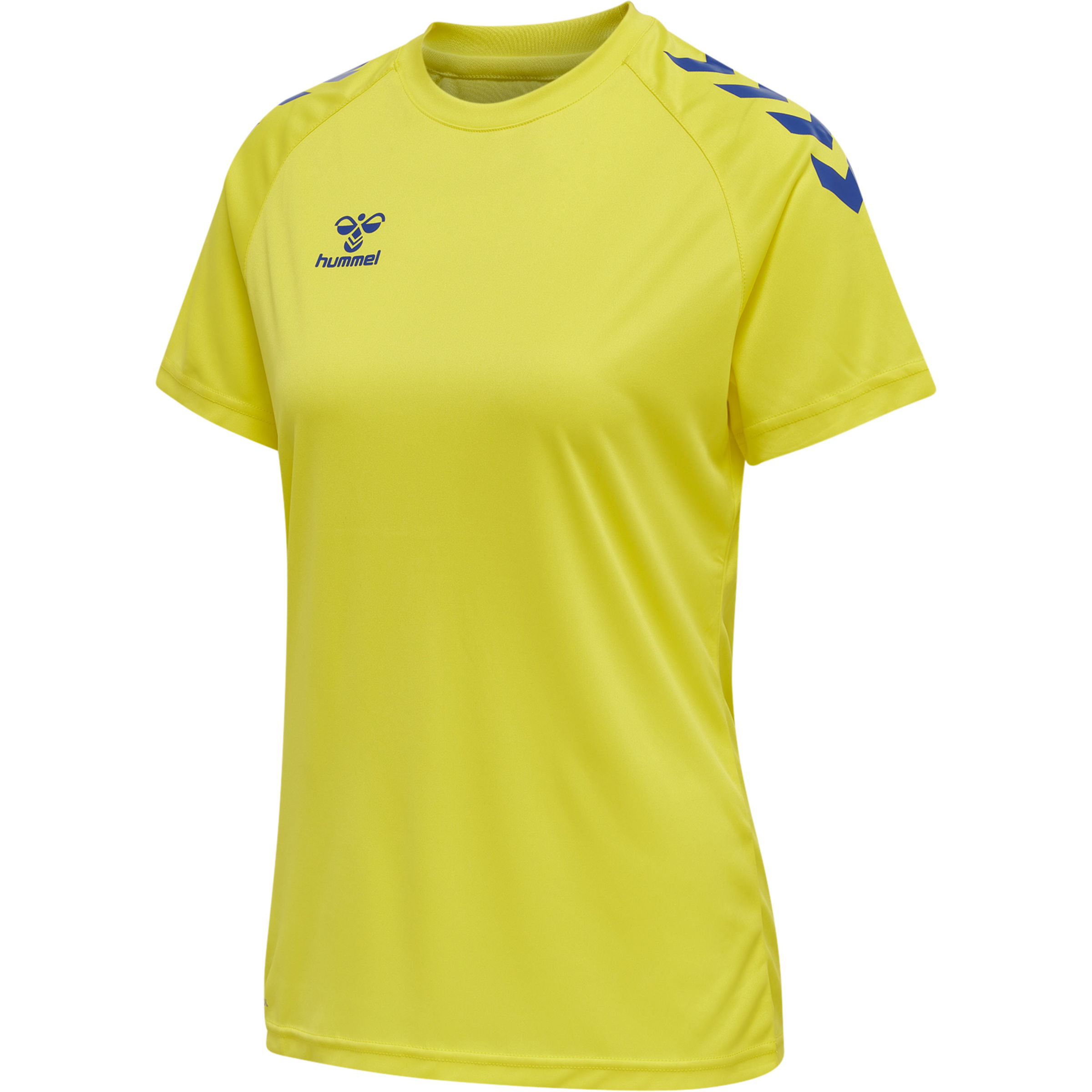 hmlCORE XK CORE POLY TEE  S/S WOMAN blazing yellow/true blue XS