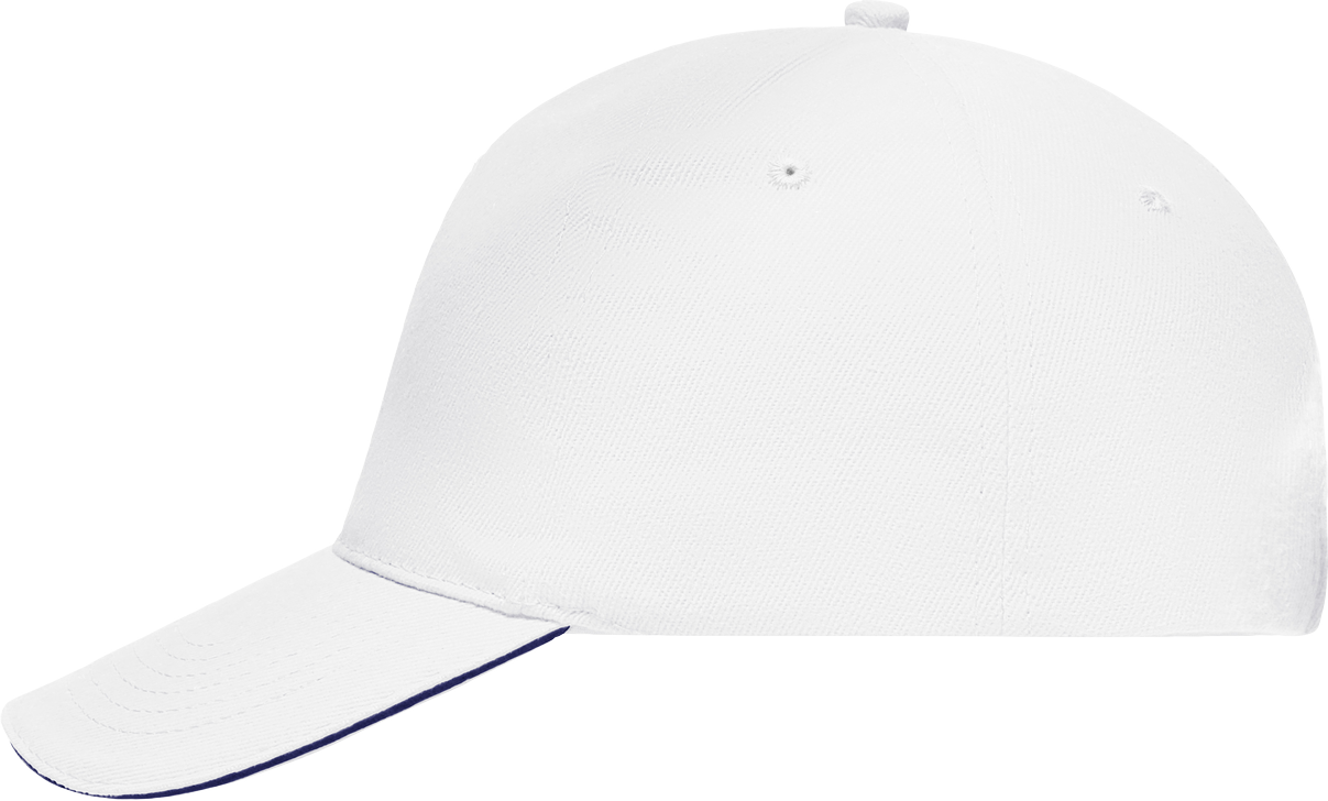 5 Panel Sandwich Cap white/navy One Size