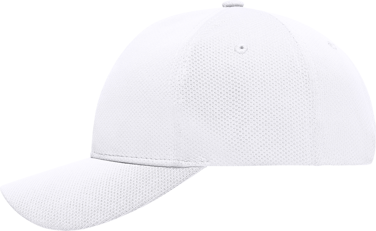 6 Panel Sport Mesh Cap white One Size