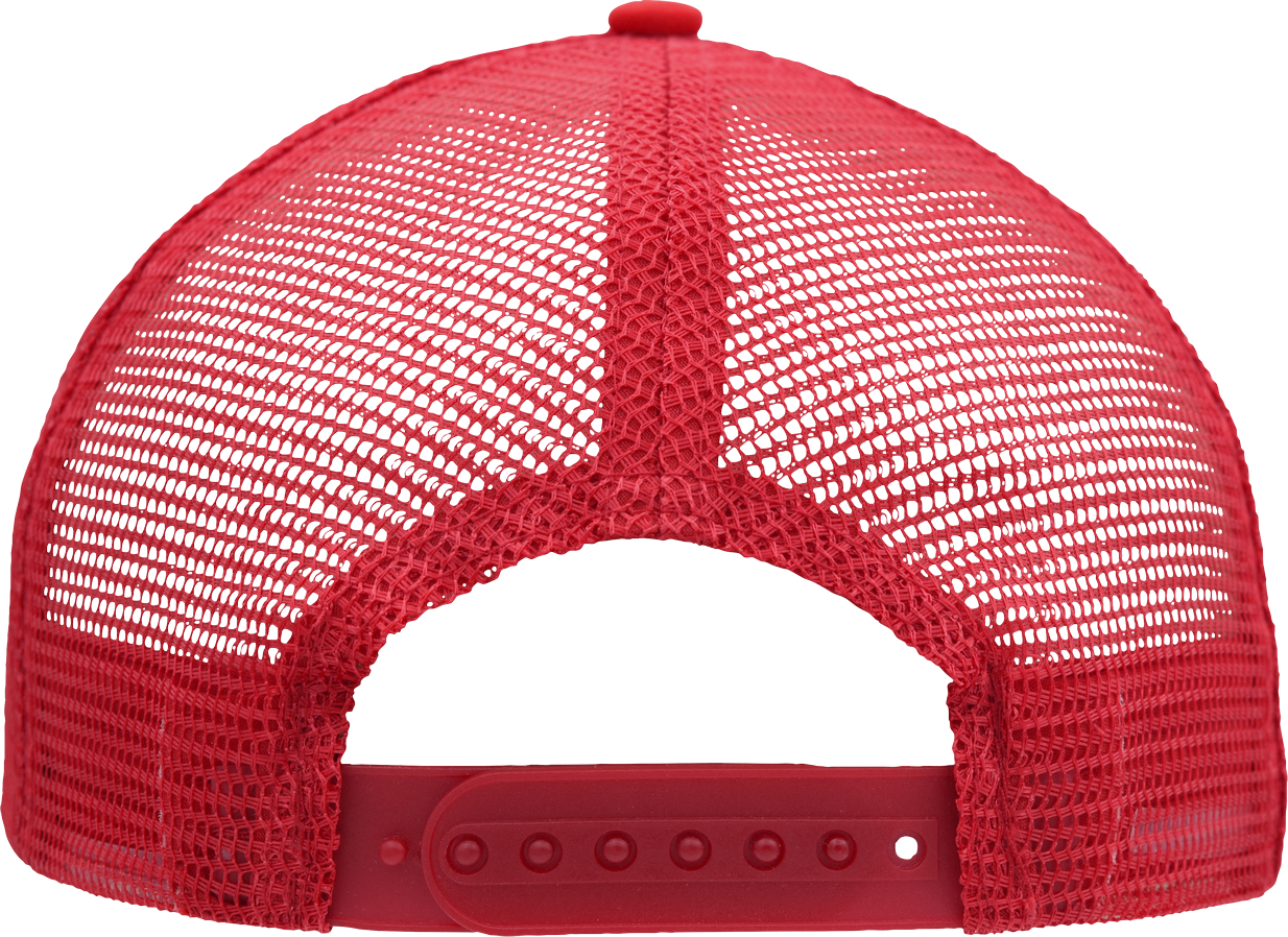 5 Panel Flat Peak Cap white/red One Size