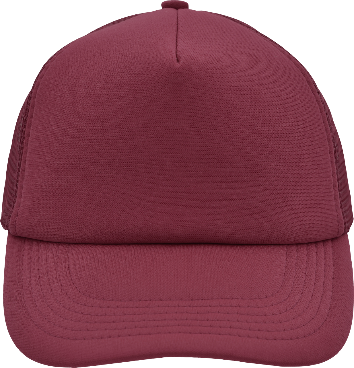 5 Panel Polyester Mesh Cap burgundy One Size