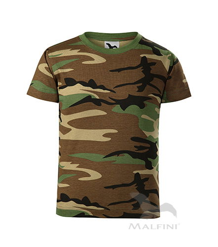 Camouflage T-Shirt Kinder camouflage braun 134 cm/8 Jahre