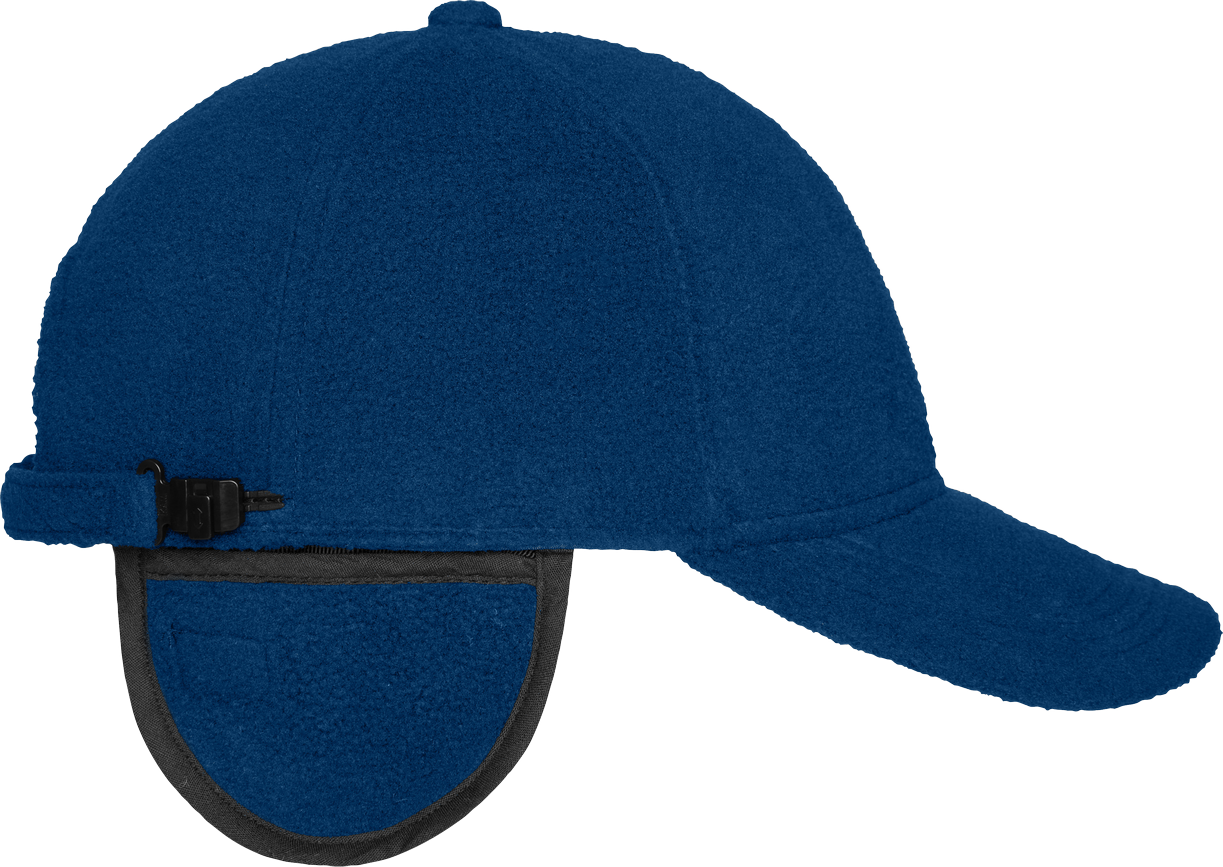 6 Panel Fleece Cap with Earflaps navy One Size