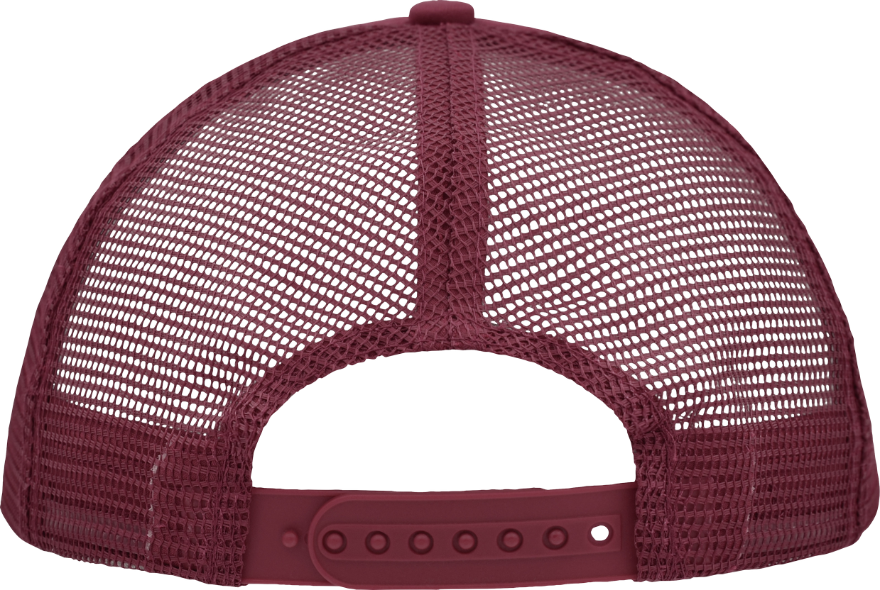 5 Panel Polyester Mesh Cap burgundy One Size