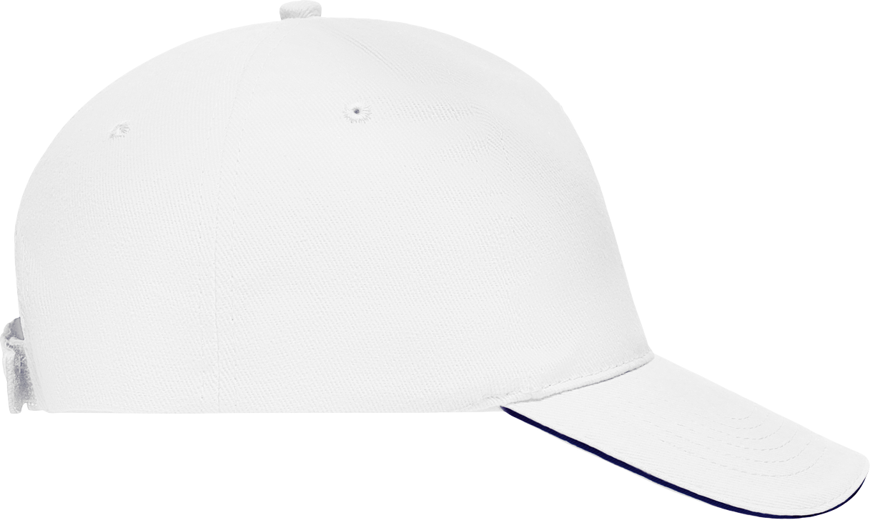 5 Panel Sandwich Cap white/navy One Size