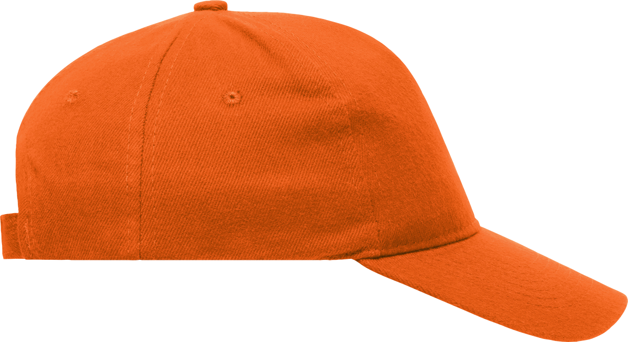 5 Panel Cap Heavy Cotton orange One Size