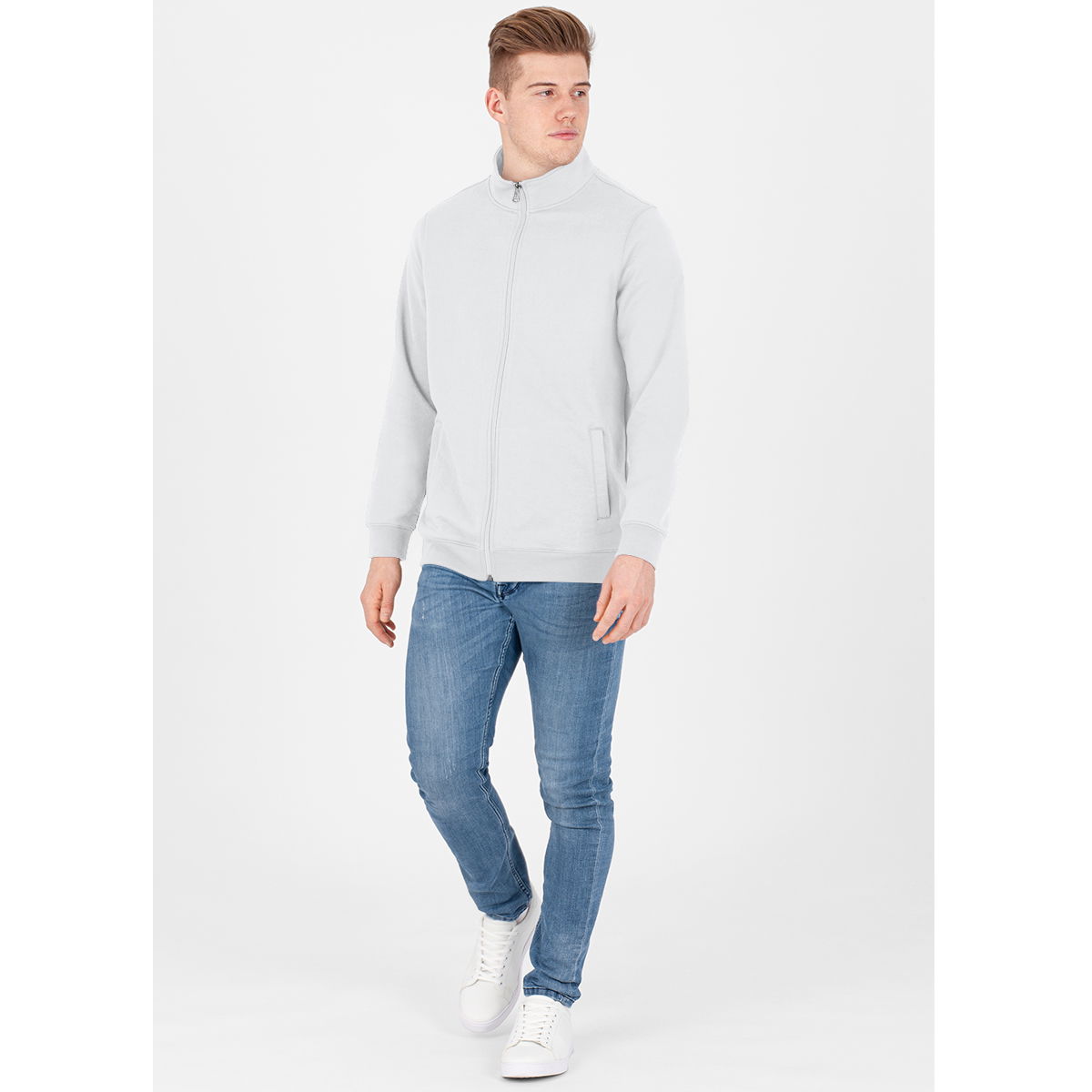Sweatjacke Doubletex weiß XXL