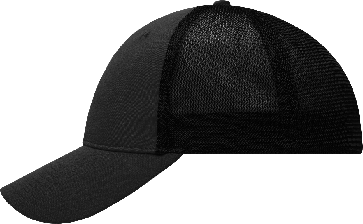 6 Panel Elastic Fit Mesh Cap black/black L/XL