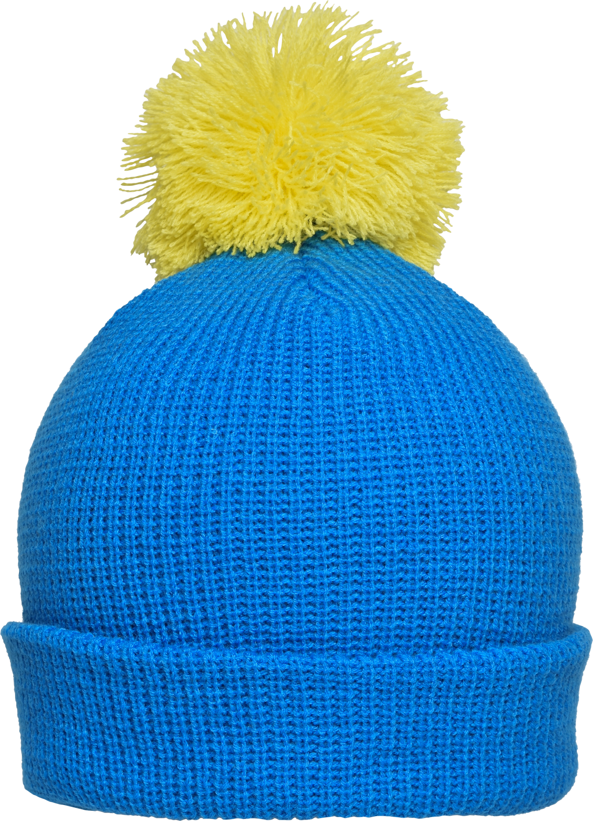 Pompon Hat with Brim azur/yellow One Size