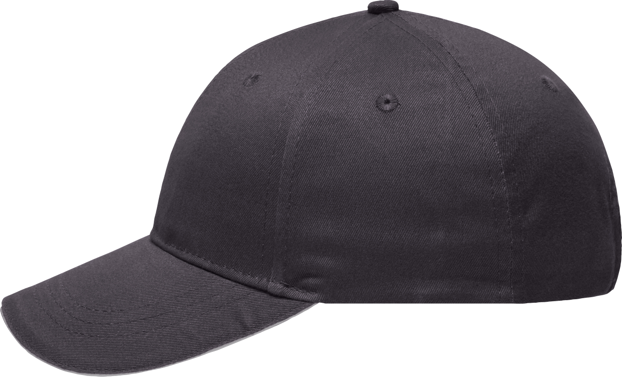 6 Panel Brushed Sandwich Cap carbon/lightgrey One Size