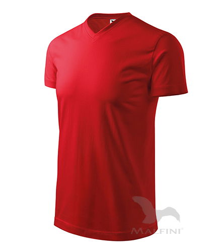 Heavy V-Neck T-Shirt unisex rot 2XL