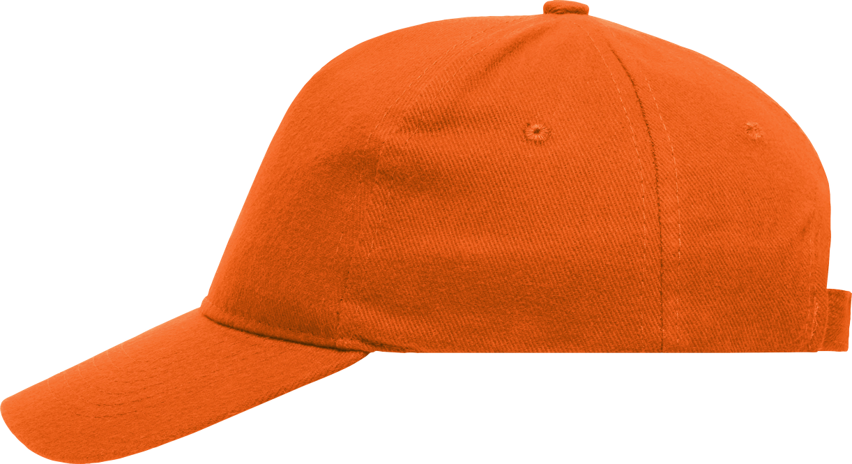 5 Panel Cap Heavy Cotton orange One Size