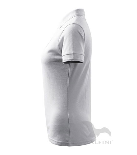 Pique Polo Polohemd Damen weiss XS